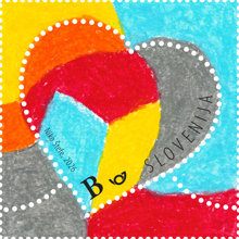 Voščilna znamka - ljubezen 